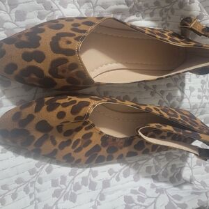SHEIN Brown Leopard Print Flats